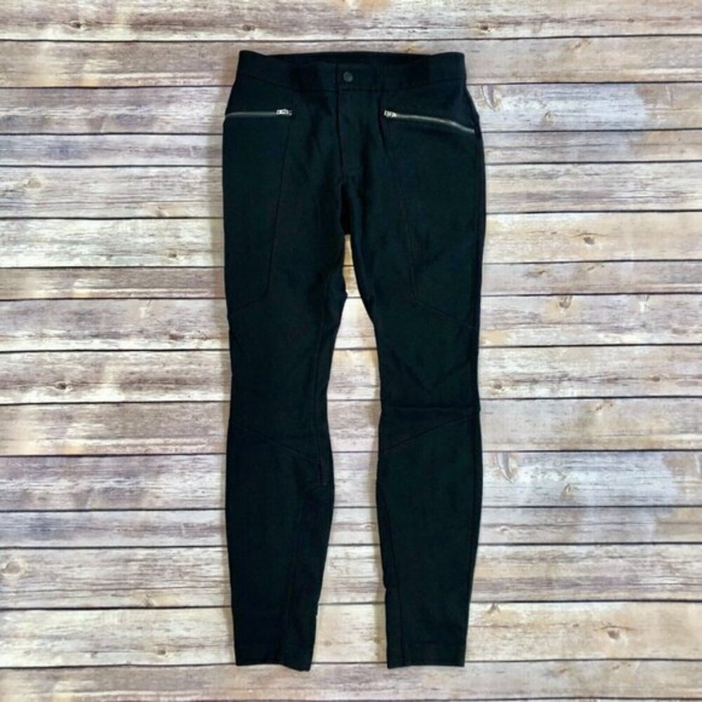 Athleta Ponte Moto 2.0 Skinny Pants Stretchy Zippers